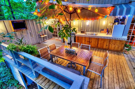 Hanging String Lights on a Deck